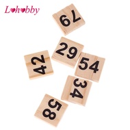 [Lohobby] 100 Pcs Wooden Number Tiles 1-100 Black Number   Blocks for Wedding Craft