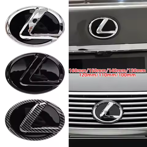 100/110/120/130/140/150/160mm Car Rear Trunk Emblem Front Grille Logo For Lexus ES RX NX LS UX LM LX