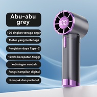 【COD】 JQVITEK Mini Kipas Mudah Alih 100 Super Laju Bahan Logam Angin Super Kencang Paparan LED-FN30E