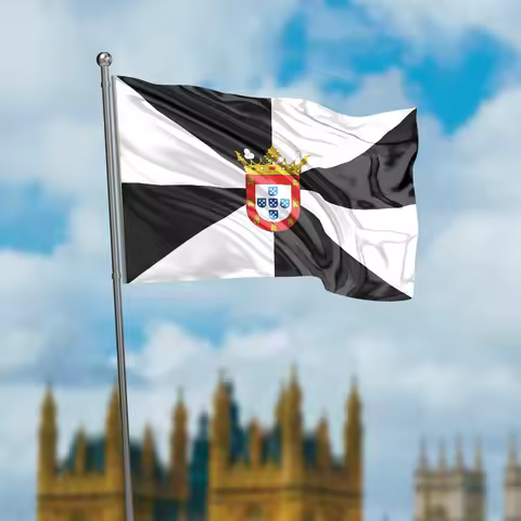 3x5 Ft Ceuta Flag Vivid Color and Fade proof an autonomous city of Spain Flags Polyester with Brass 