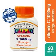 21st Century Vitamin C 1000mg Orange Chewable 60s (Exp. Date: 07/2024) | antioxidant / immunity / general health / nutrition