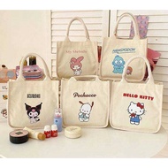 SANRIO Snap Handbag There Are 5 Designs In Total With Buttons Attached To The Mouth Of The Bag. Is A