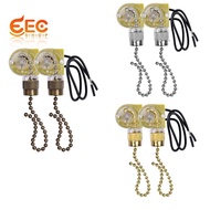 Ceiling Fan Light Switch Zing Ear ZE-109 Two-Wire Light Switch with Pull Cords for Ceiling Light Fans Lamps 2Pcs