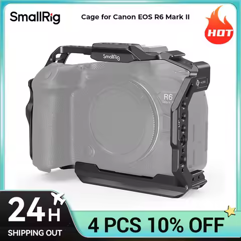 SmallRig Cage for Canon EOS R6 Mark II ,L-Bracket for Canon EOS R6 Mark II / R5/ R5 C/ R6 L-Shape Mo