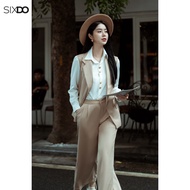 Áo ghi-lê nữ be vàng SIXDO (Delicate Yellow Raw Waistcoat)