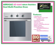 Aerogaz AZ-3201S 56L Built-In Oven | 5-Cooking Functions | Free Shipping Fast Delivery