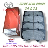 Ready stock toyota 4pcs front disc brake pad hilux revo rogue 2.4 2.8 gun125 gun126/fortuner/fj crui