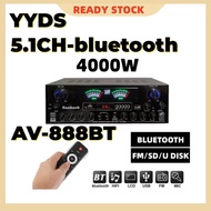 SUNBUCK AV888BT 4000W 5.1CH   bluetooth Home Theater Amplifier  Power Audio Stereo amplificador FM U