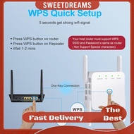 1200M 2.4+5GHz Wireless Repeater 4 Antennas WiFi Signal Booster Extender UK