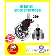 1PC Office Swivel Chair Roller Casters Replacement Wheels 3 inch