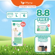 Offspring Fashion Baby Diapers Pants L (216pcs) [6 Packs]