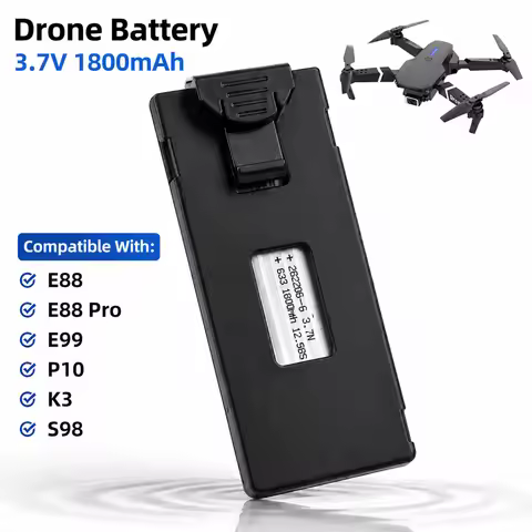 E88 Drone Battery 3.7V 1800mAh Rechargeable Li-ion Battery For RC Drone E88PRO E99 P1 K3 P10 A13 S98