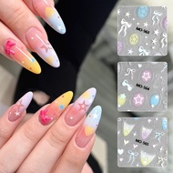 1pc Hollow Dopamine Nail Art Sticker Colorful Star Bowknot Self-adhesive Slider Summer Nail Art Deca