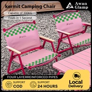 Kermit Camping Chair Foldable Kerusi Lipat Healing Lightweight Outdoor Portable Picnic Camping Chair