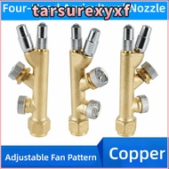 TARSUMY Atomizing Sprayer Nozzle, 4 Nozzles Copper Agriculture Spray Nozzle, Atomizer Adjustable Fan