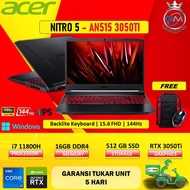 Laptop Gaming Acer Nitro 5 RTX3050Ti Core i7 11800H Ram 16GB 512GB 15,