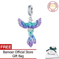 BSC880จี้ห้อยคอ925เงินสเตอร์ลิงนกฟีนิกซ์หลากสีสำหรับผู้หญิงจาก BAMOER