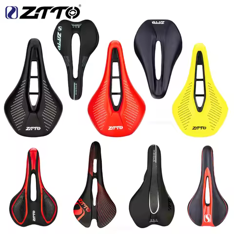 ZTTO MTB Road Bike Ergonomic Cushion Comfortable Shockproof PU Leather Saddle Waterproof Cycling Sea