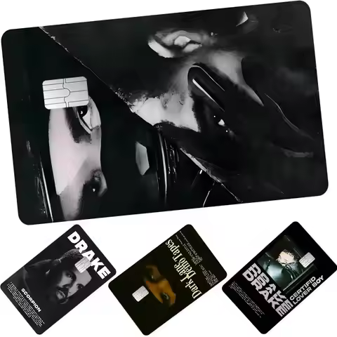 Hip-hop Artist D-Drake Anime Sticker Film Skin Cover For Credit Card Debit Bank Card 1 Set Of 4 Pcs