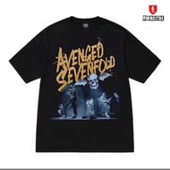 A7X AVENGED SEVENFOLD TOUR HIGH QUALITY T-SHIRT VINTAGE PRINT SERAP CUTTING KAIN SEJUK COTTON T SH