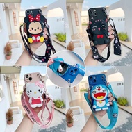 Casing For iPhone 15 14 Pro Max/iPhone 13 Pro Max/iPhone 14 Plus Cartoon Cute kitty Doraemon Minnie wallet phone case