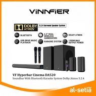 VINNFIER VF HYPERBAR CINEMA DA520 1300W DOLBY ATMOS 5.2.4 SOUNDBAR | KARAOKE SYSTEM SPEAKER WITH MIC