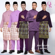 DUSTY PURPLE DARK PURPLE MAGENTA DARK PURPLE  BAJU MELAYU  SAKURA CEKAK MUSANG NIKAH/SANDING/RAYA SE