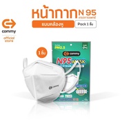 COMMY N95 MASK แบบคล้องศีรษะ ป้องกันฝุ่น Pm2.5 ฝุ่นอนุภาคขนาดเล็ก0.3ไมครอนและสารคัดหลั่งที่นำไปสู่การแพร่เชื้อไวรัส ได้สูงถึง99% ( mask kn95 mask 3m ของแท้ หน้ากากอนามัย nk95 ทางการแพทย์ แมสn95 n95 3m แมสญี่ปุ่นแท้jn95 )