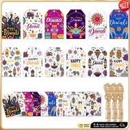 Paper Diwali Hang Tag Colorful Diwali Themed Card Ornamental Tagged Party Gift Tag For  Gift Wrappin