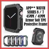 App*e Watch Series 8 / 7 45MM / 41MM Armor Soft TPU Cover Iw*tch 41MM 45MM Protective Frame Case Cov
