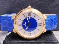 OLMA Watch 全新男庄奧瑪包金日曆石英手錶連原廠錶帶及錶鉤36mm