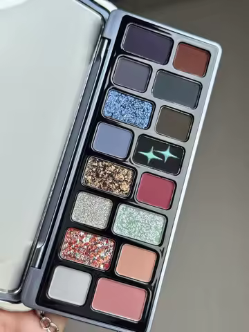 Qianyan Cheeryep 16 Color Eyeshadow Palette Glitter Chamelon Matte Pearlescent Flash Plate Cowherd S