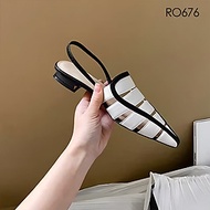 Giày bệt nữ quai chun sau ROSATA RO676 - 2p - Trắng - HÀNG VIỆT NAM - BKSTORE