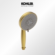 KOHLER Rainduet handshower หัวฝักบัวสายอ่อน 5 ระดับ รุ่น Rain Duet Classic สีทองเหลืองปัดลาย  K-9895