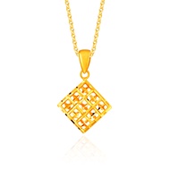SK Jewellery SK 916 Checkered Gold Pendant