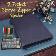 9 Pockets Zipper Sleeve Card Binder | For Pokemon, MTG, TCG, etc. | SG Local Stock | 8 Colours