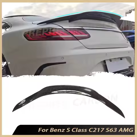 Forged Carbon Fiber Rear Boot Spoiler Trunk Wing for Benz W217 C217 S63 S65 AMG Coupe 2015-2020 FRP 
