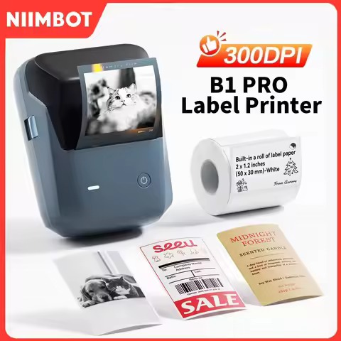 Niimbot B1/B1PRO Label Printer 200/300 DPI Red Black Color Printing 2 Inch Adhesive Photos Printing 