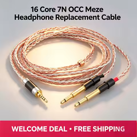 high quality 16 Core OCC Silver Plated Mixed Earphone Cable 4.4mm 3.5mm XLR male For Meze 99 Classic