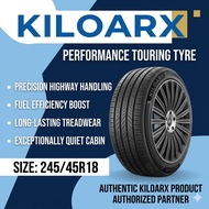 Advanced KILOARX 245/45R18 Deep Tread Tire with Kanyoto Cap, Anti-Skid Tech and Tire Air Cover