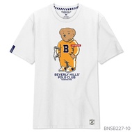 Beverly Hills Polo Double Knuckle Bear Printed Men's Sports Loose Street Wear Top T-shirt-829