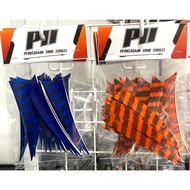 TURKEY FEATHERS FLETCHES 4” 12pcs/pkt STRIPE FOR MAKING TRADITIONAL ARROWS