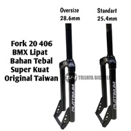 Fork 20 BMX Lipat Platinum FIGHTER Oversize OS 28.6 Dan Standar Drat 25.4 Bahan Tebal Kuat