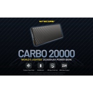 NITECORE CARBO 20000 Lightweight Carbon Fiber Powerbank 20000mAh 20W USB-C Charging