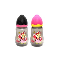 Didi & Friends Twin Pack with Wide Neck BPA Free Bottle Set Nana - Pink & Black Colour (9oz)