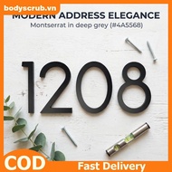BB 6 Inch  Floating Door Number Modern Metal Handcrafted Numeral with Screws for Home Business Apart