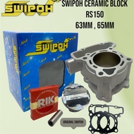 SWIPOH CERAMIC BLOCK RS150 63MM, 65MM PISTON FORGED 100% ORIGINAL