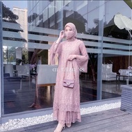 RIRIN LONG DRESS/DRESS KONDANGAN/GAMIS PESTA/GAMIS BROKAT TILE/DRESS BRUKAT INPORT/GAUN PESTA/COD
