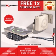 ADAM Elements GRAVITY X5 Powerbank 15000mAh with Cable USB-C Lightning 5-in-1 and  Travel Adapter