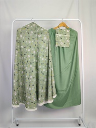 Mukena Rayon Jumbo Dewasa Motif Bunga Kecil Printing